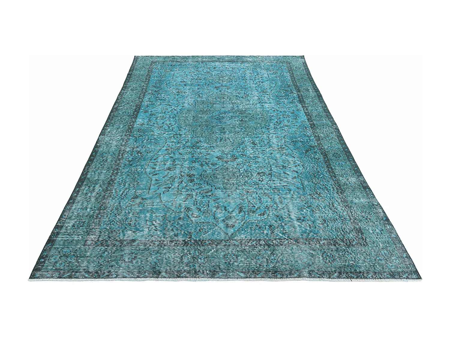 Wollteppich 173x292 Türkis Ultra Vintage