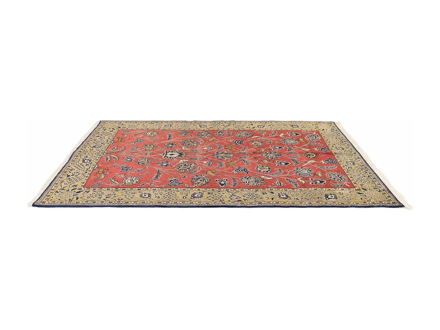 Tapis de laine 137x211 rouge Ghom