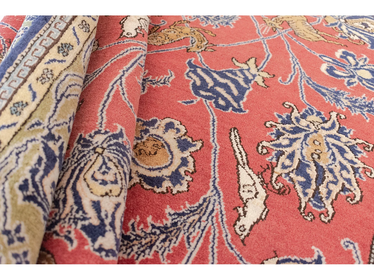 Tapis de laine 137x211 rouge Ghom