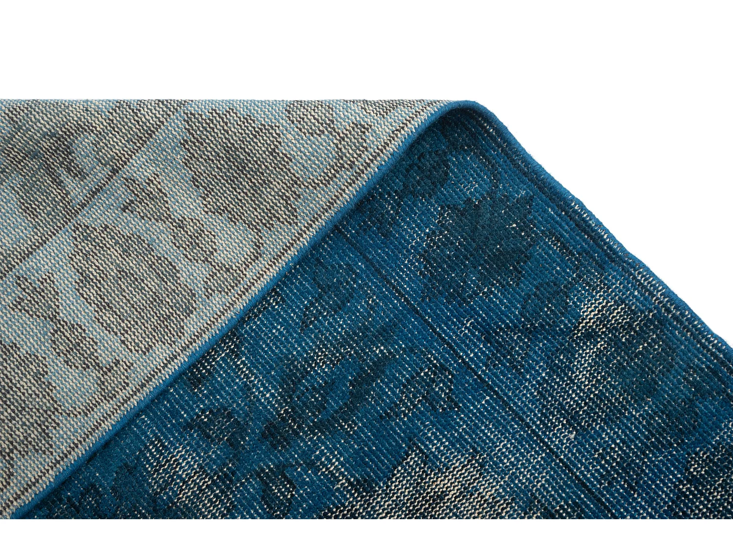 Tapis de laine 152x243 Bleu Vintage