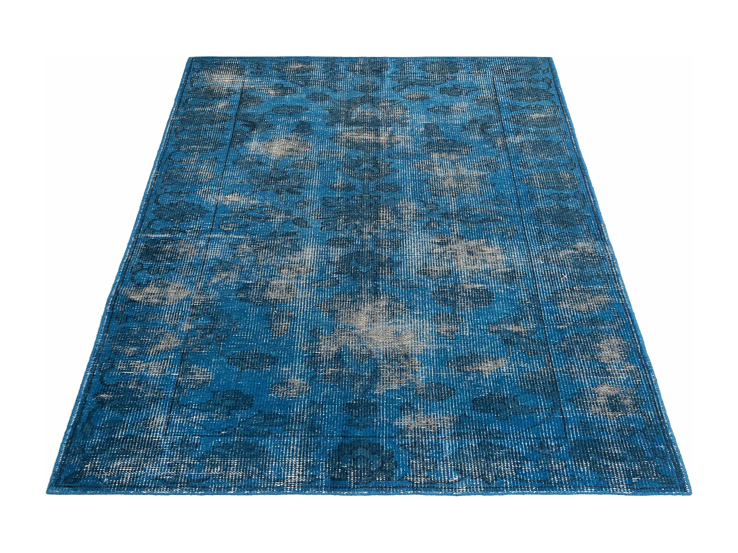 Tapis de laine 152x243 Bleu Vintage