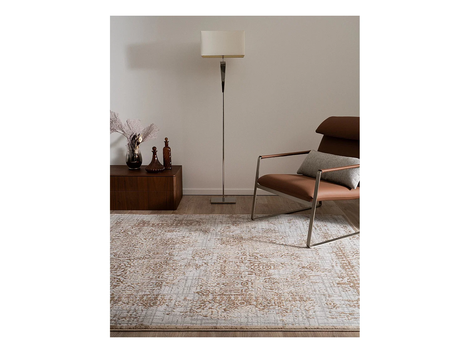 Tapis 185x275 gris Bern Shimmer