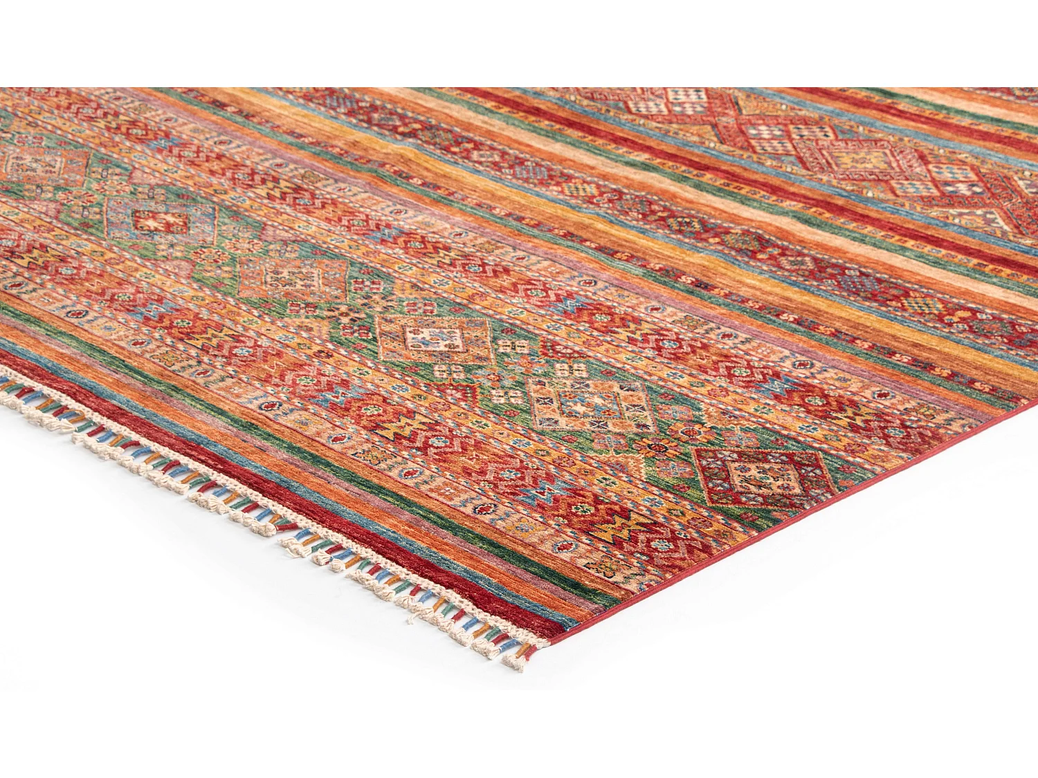 Tapis de laine 248x297 rouge Torkman