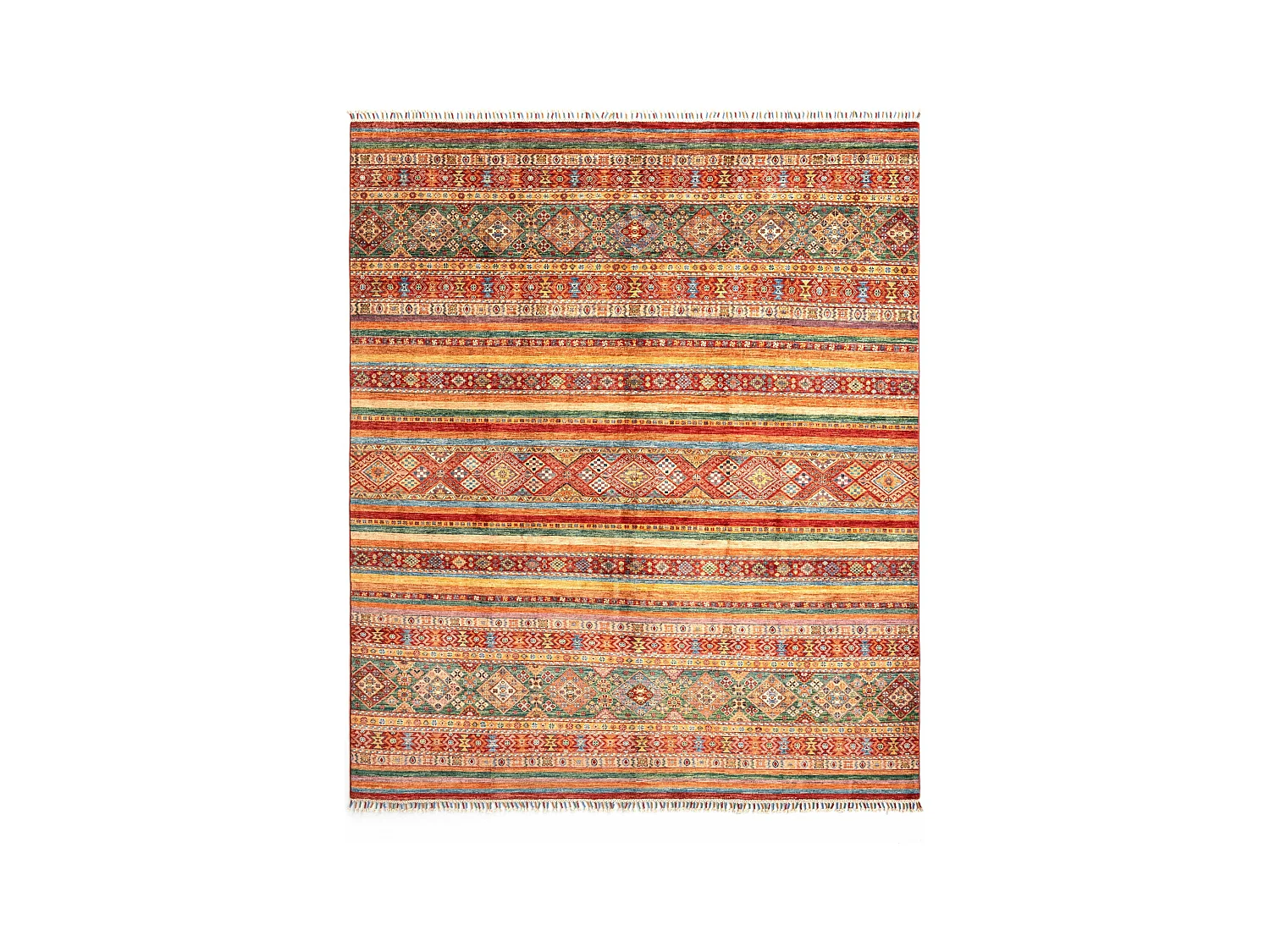 Tapis de laine 248x297 rouge Torkman