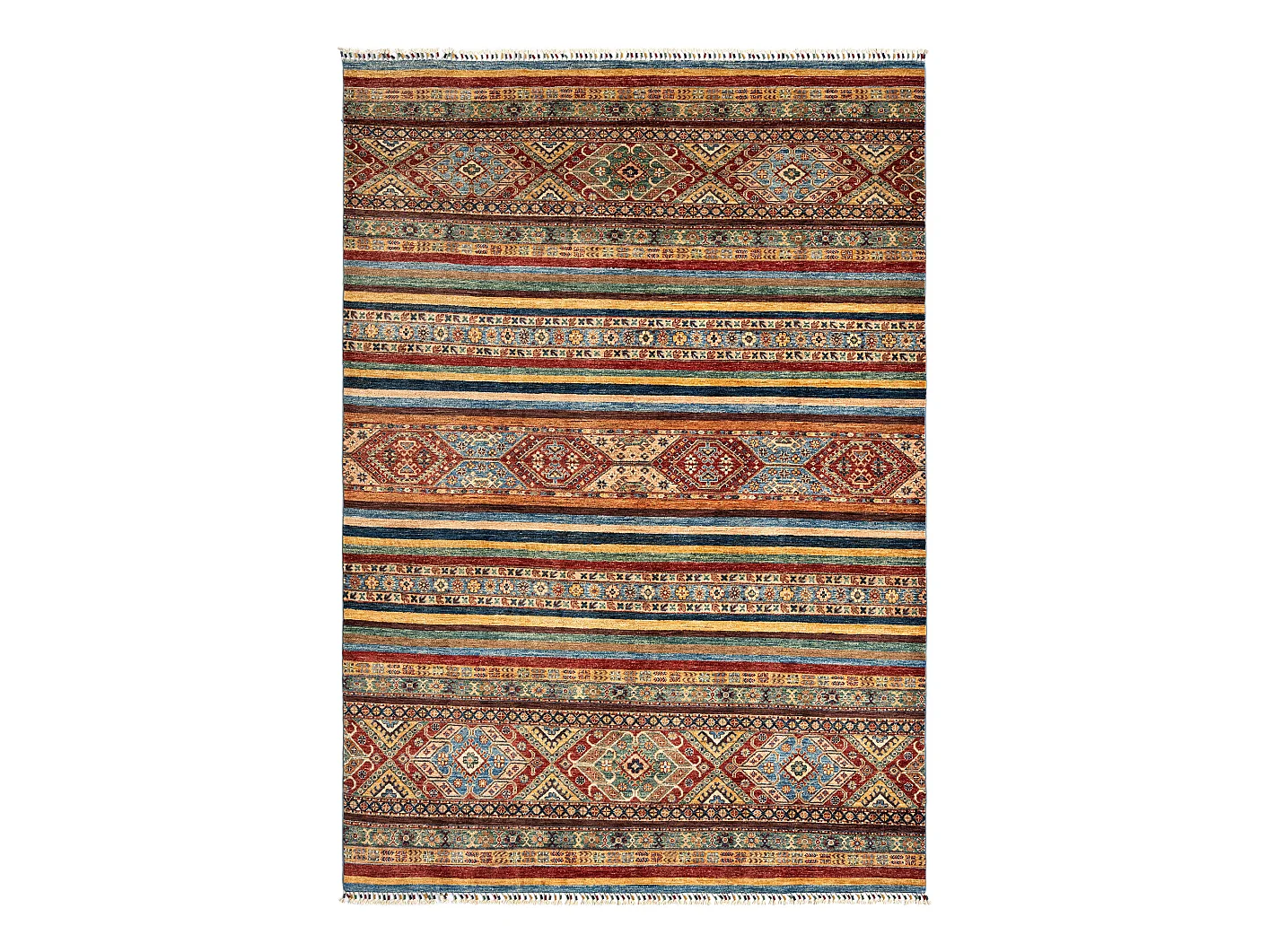 Tapis de laine 204x293 rouge Torkman