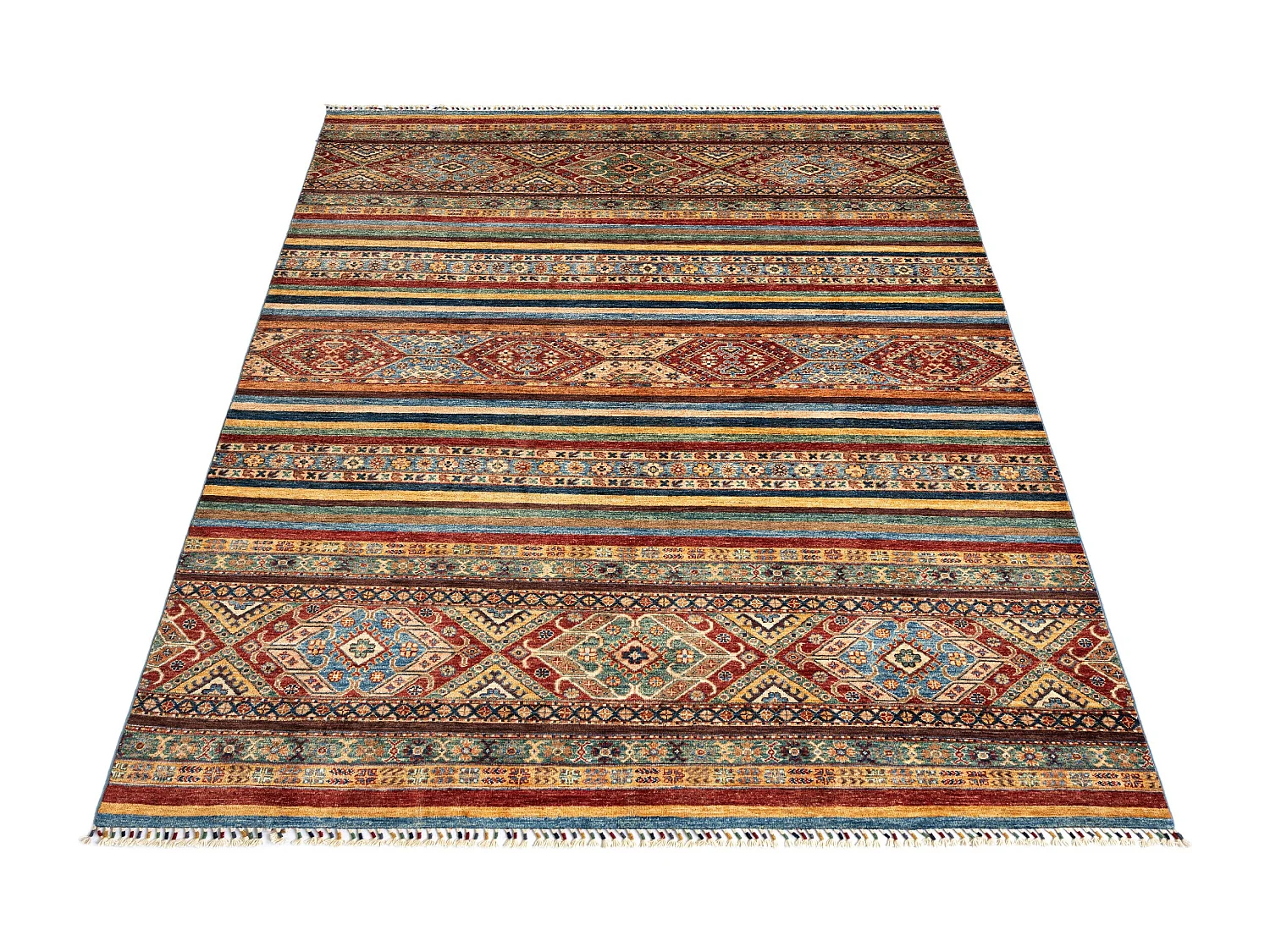 Tapis de laine 204x293 rouge Torkman