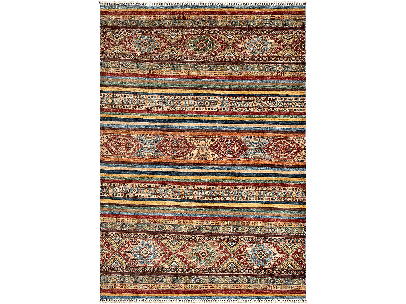 Tapis de laine 204x293 rouge Torkman