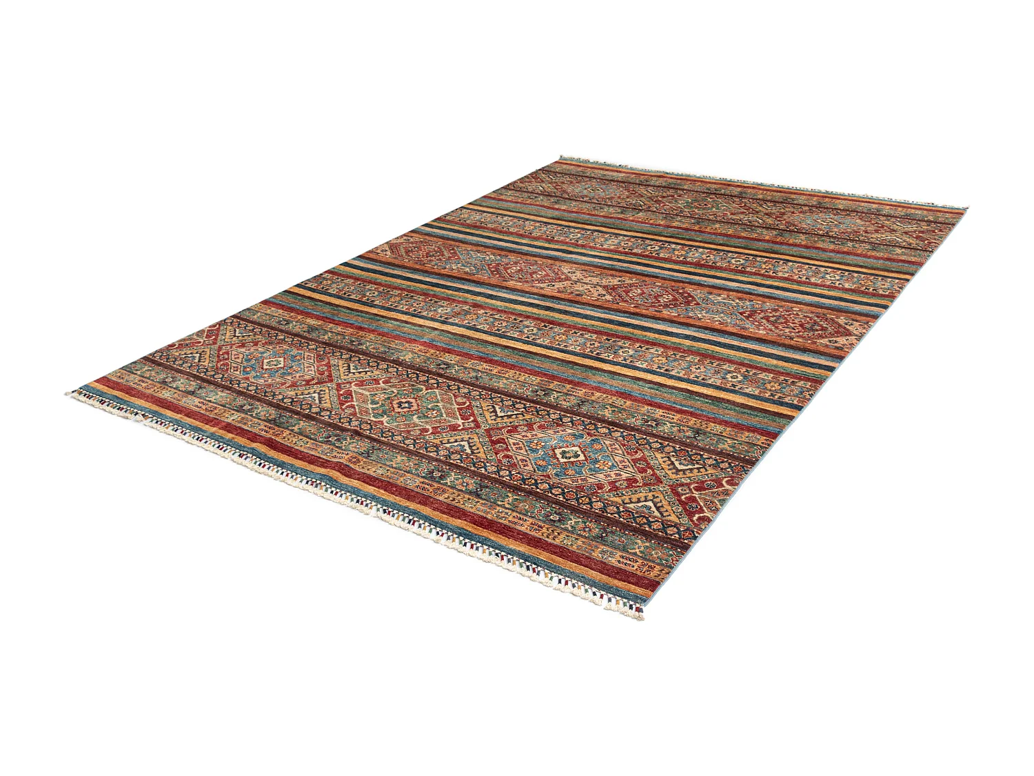 Tapis de laine 204x293 rouge Torkman