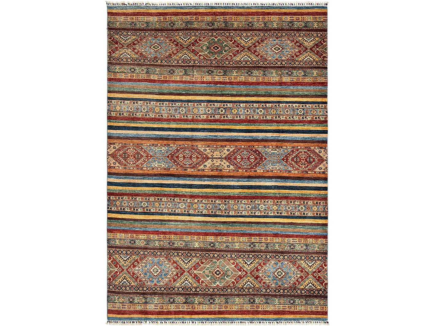 Tapis de laine 204x293 rouge Torkman