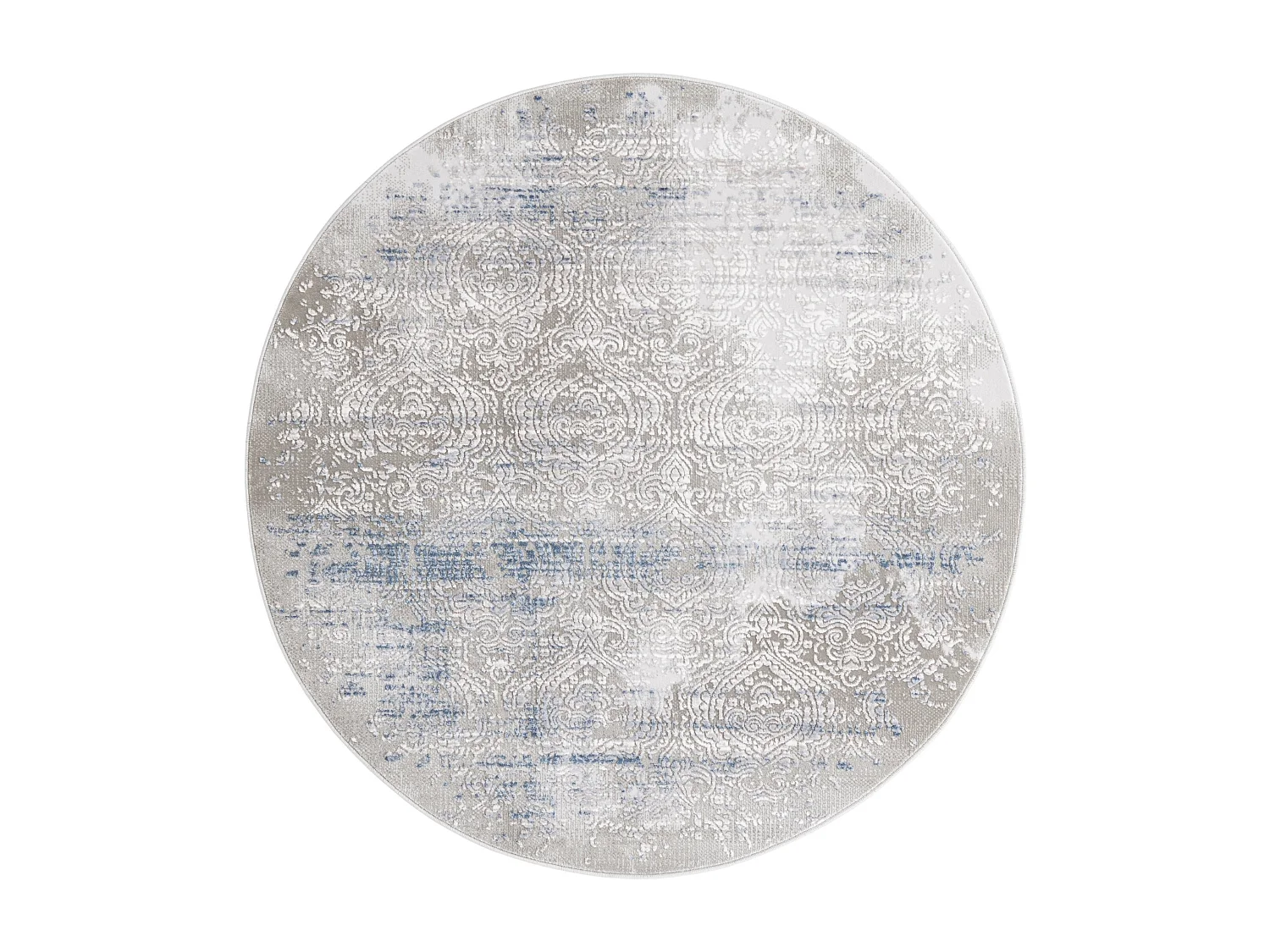 Tapis 160x160 gris bleu Davos Charme