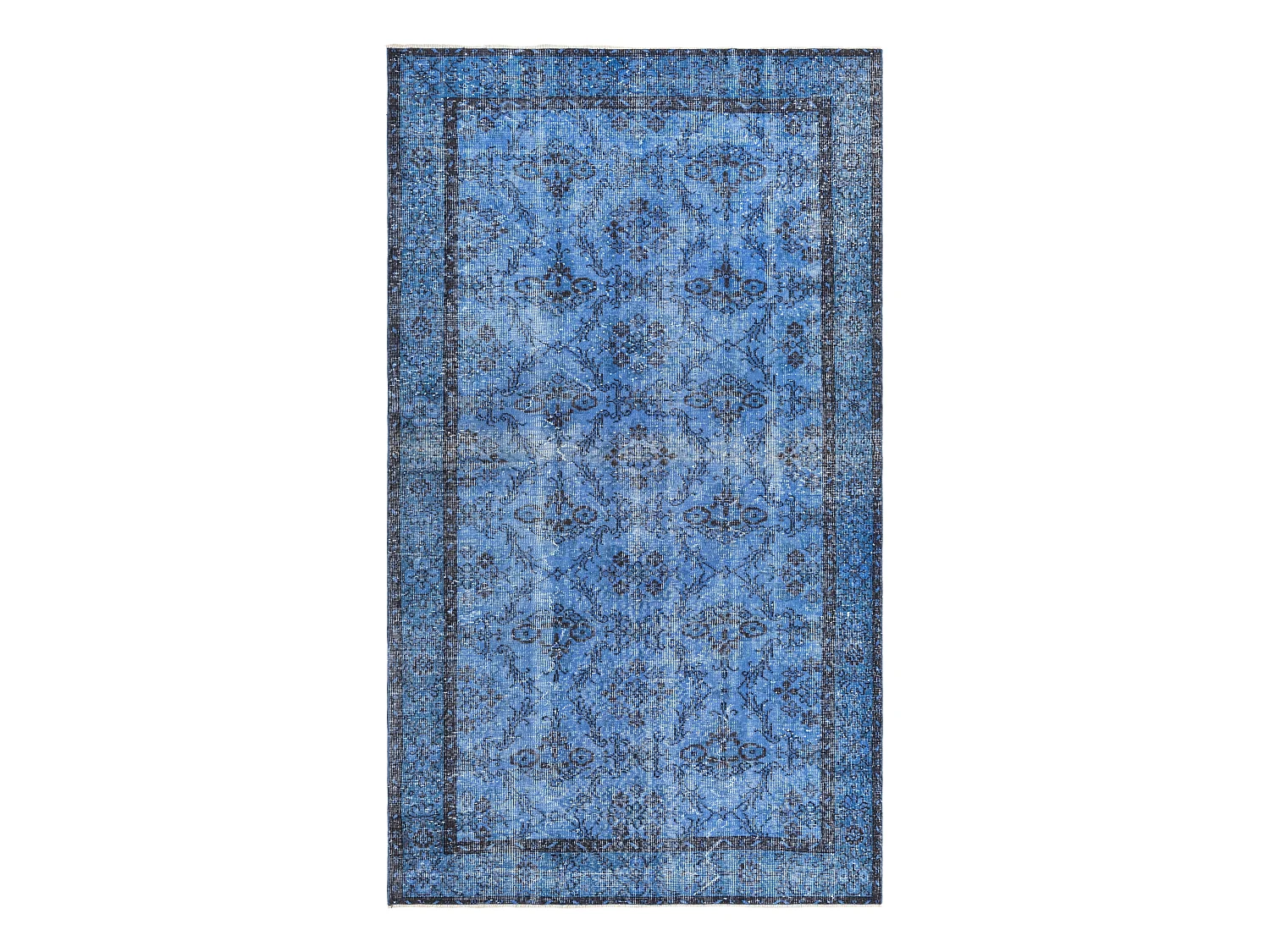 Tapis de laine 160x272 Bleu Ultra Vintage