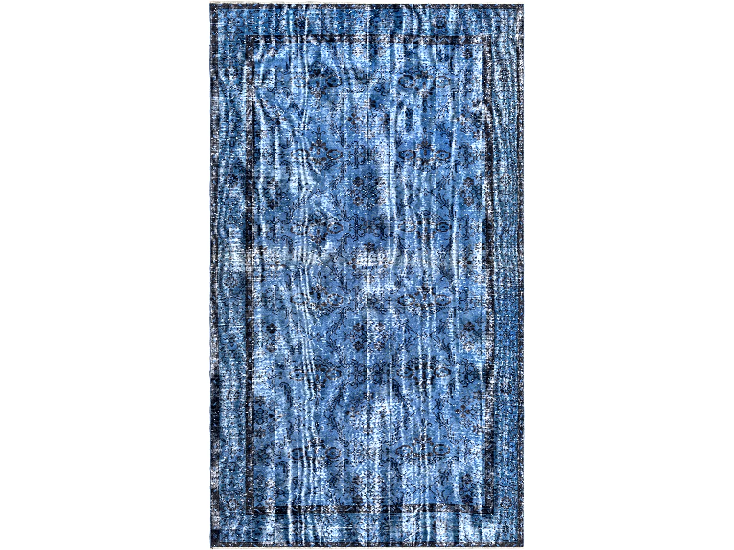 Tapis de laine 160x272 Bleu Ultra Vintage