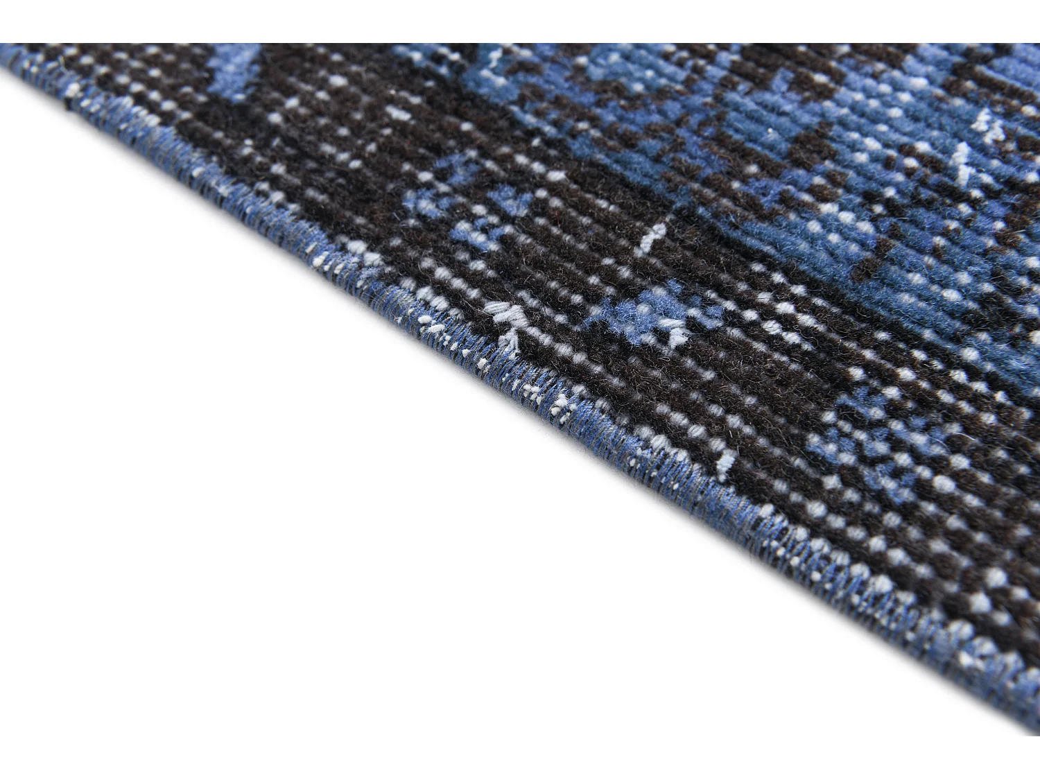 Tapis de laine 160x272 Bleu Ultra Vintage