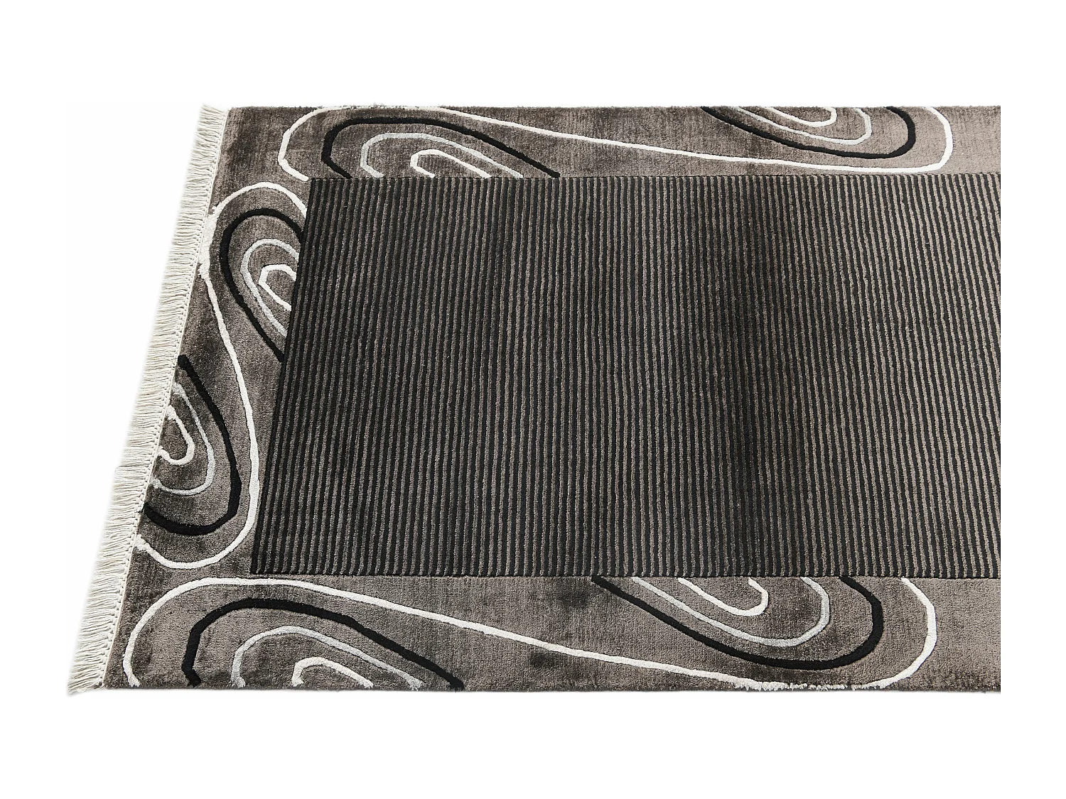 Tapis de couloir en laine 84x203 brun Darya