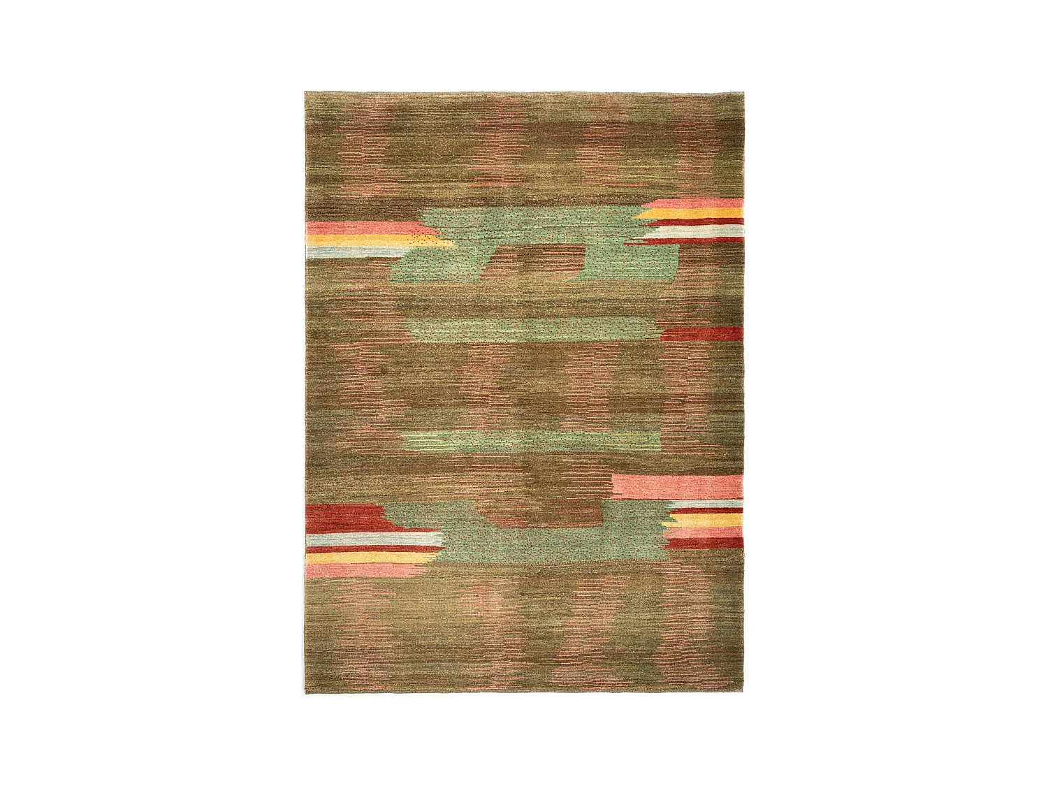Tapis de laine 178x243 vert Juma