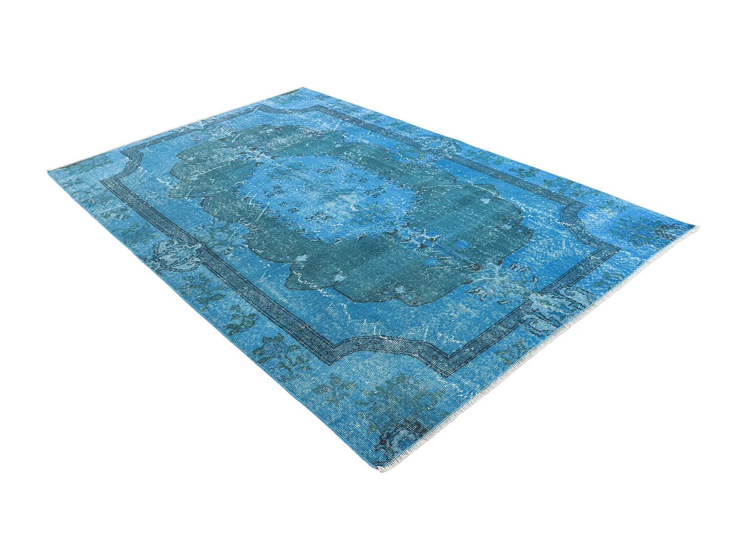 Tapis de laine 160x246 Bleu Ultra Vintage
