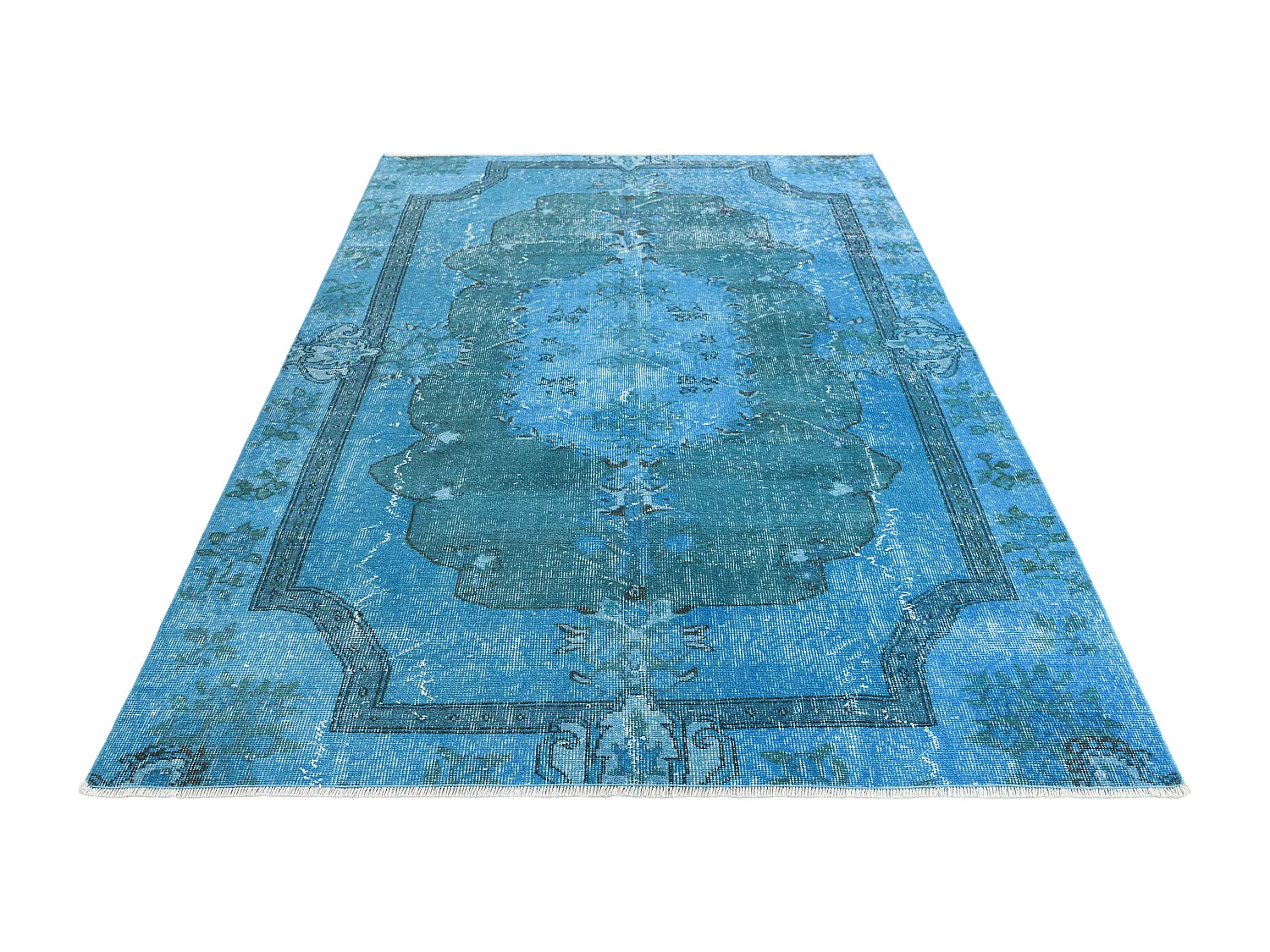 Tapis de laine 160x246 Bleu Ultra Vintage