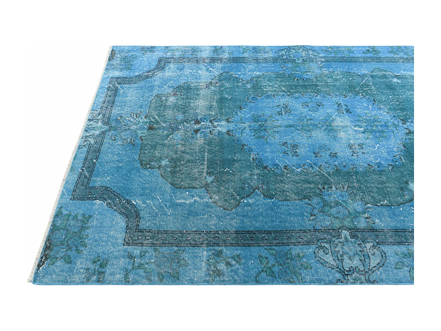 Tapis de laine 160x246 Bleu Ultra Vintage