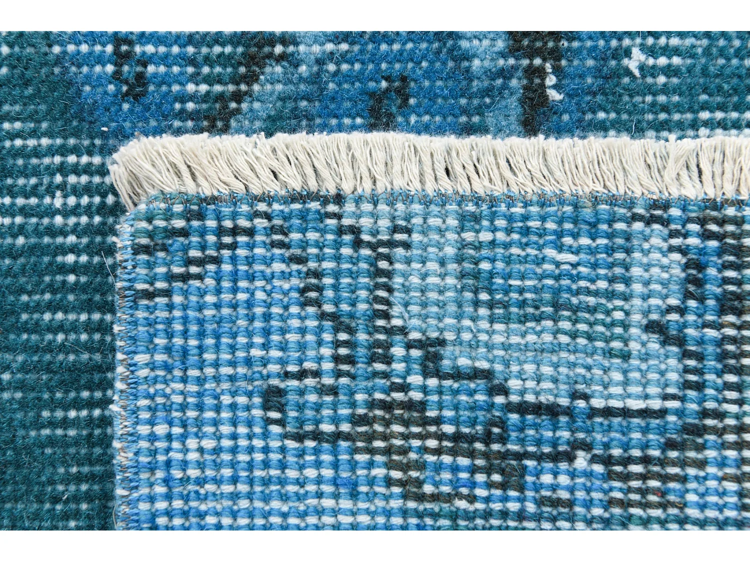 Tapis de laine 160x246 Bleu Ultra Vintage