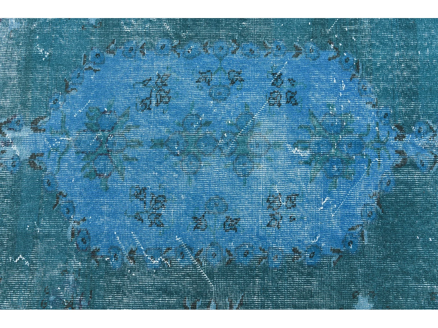 Tapis de laine 160x246 Bleu Ultra Vintage
