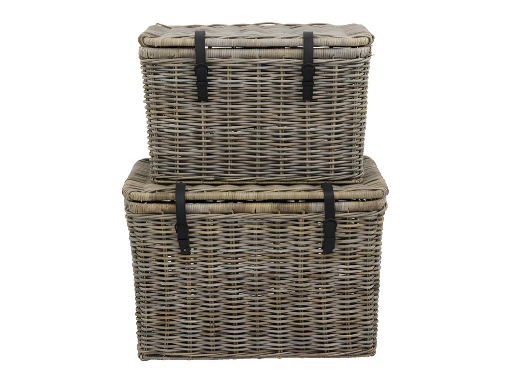 Koffer zur Aufbewahrung 2er-Set - Kubu - 80 x 45 x 55 cm & 70 x 35 x 45 cm günstig online kaufen