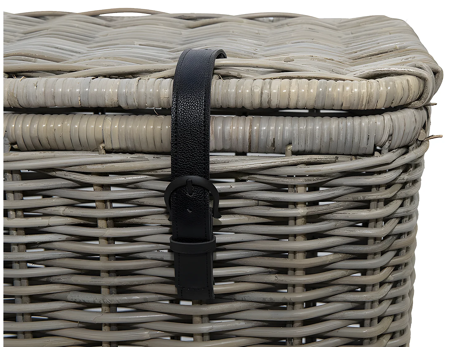 Set med 2 kubukoffertar NEFTA - L80 x B45 x H55 cm och L70 x B35 x H45 cm - Naturgrå