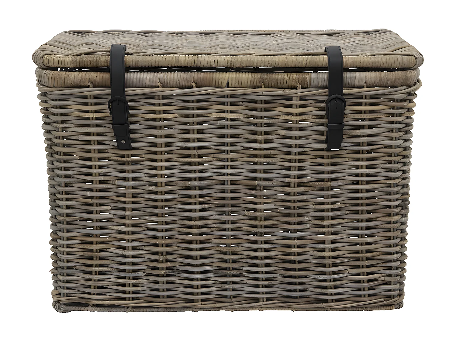 Set med 2 kubukoffertar NEFTA - L80 x B45 x H55 cm och L70 x B35 x H45 cm - Naturgrå