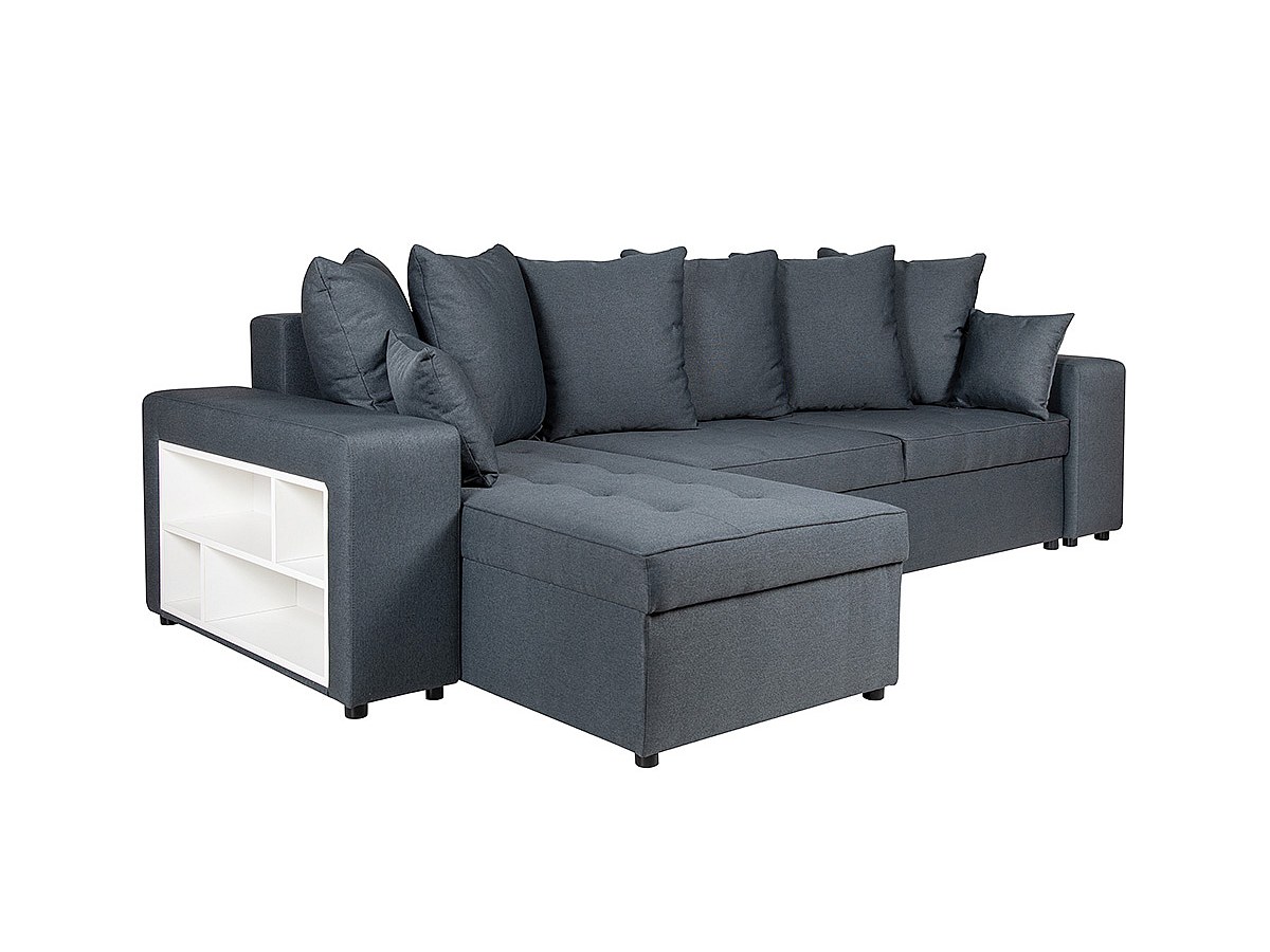 Ecksofa mit Schlaffunktion & Stauraum BONY - Stoff - Hellgrau - Ecke