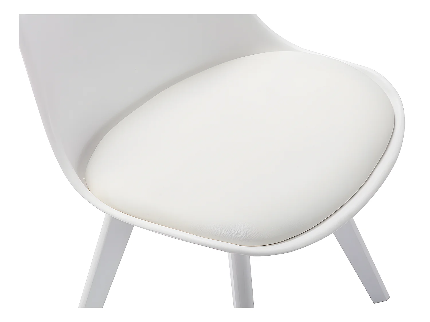 Set van 6 stoelen JODY - Polypropyleen en beukenhout - Wit