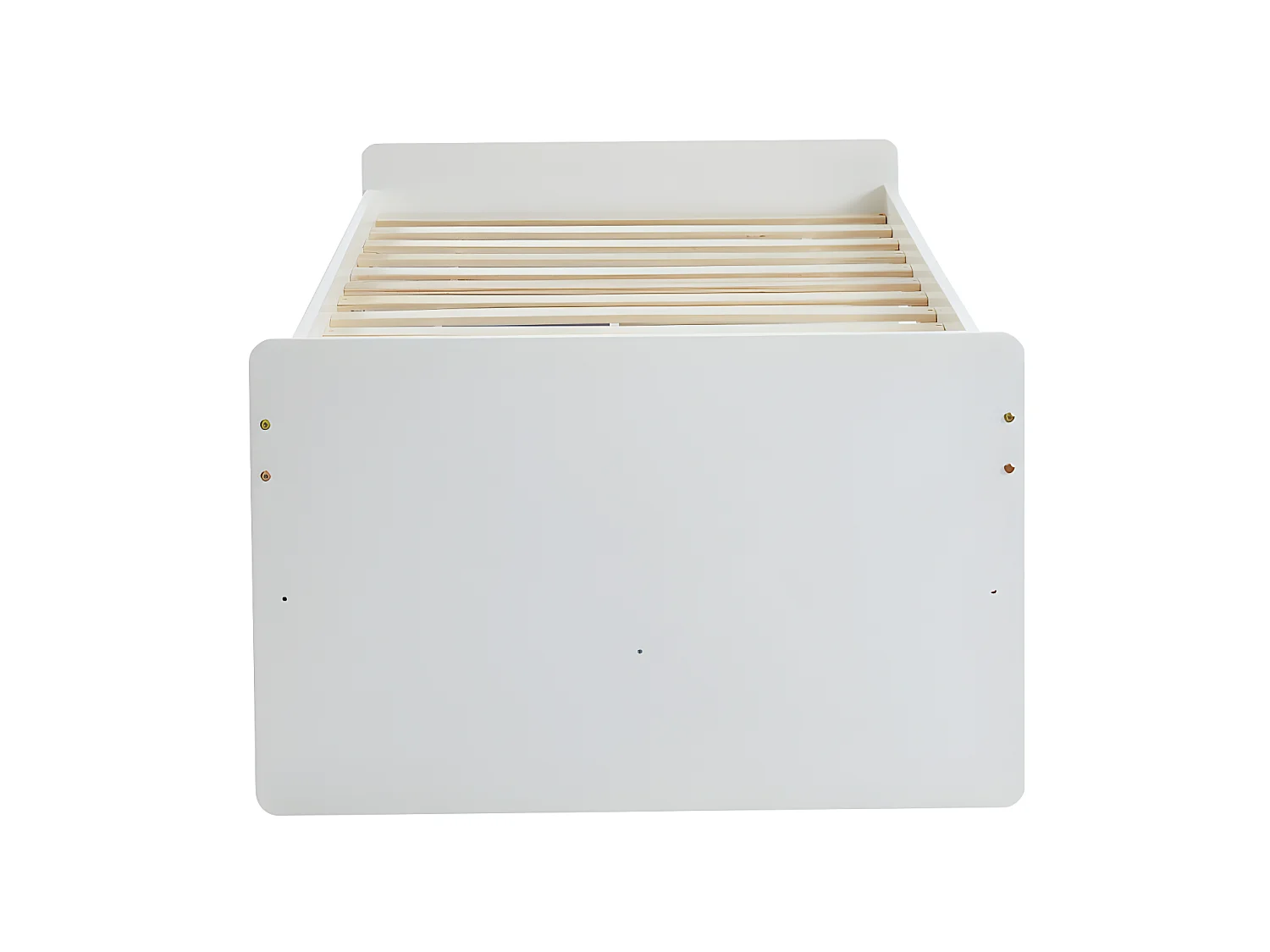 Uitschuifbed TITOUAN met 3 lades - MDF en dennenhout - Wit + Matras