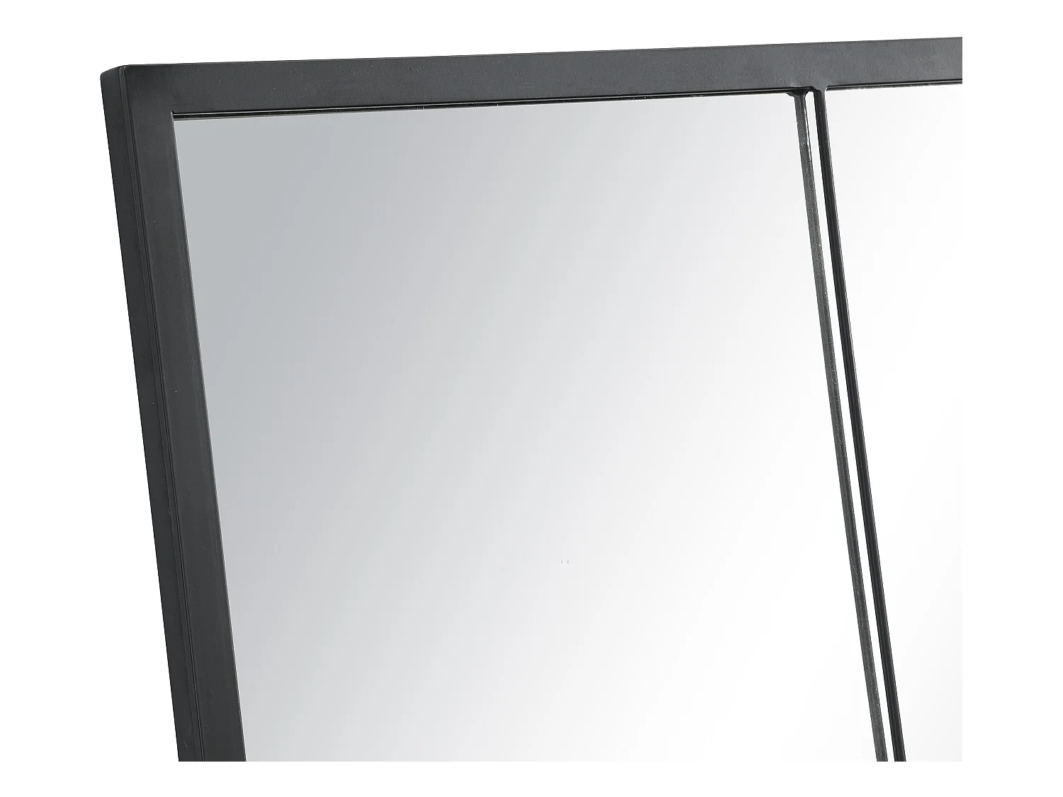 Espejo industrial de hierro - Ancho 105 x Alt. 150 cm - Negro - BELLAGIO