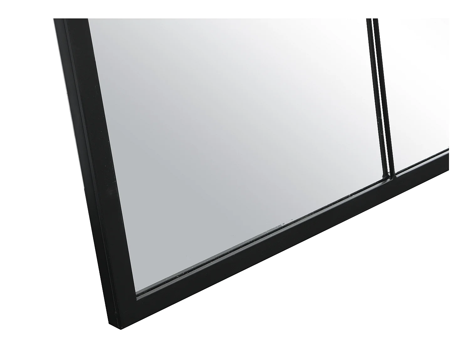 Espejo industrial de hierro - Ancho 105 x Alt. 150 cm - Negro - BELLAGIO
