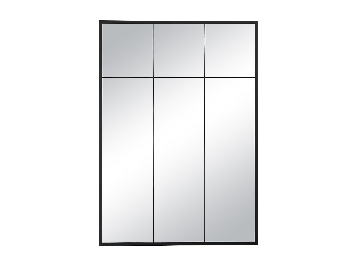 Spiegel Fenster Industriell - Eisen - 105 x 150 cm - Schwarz - BELLAGIO günstig online kaufen