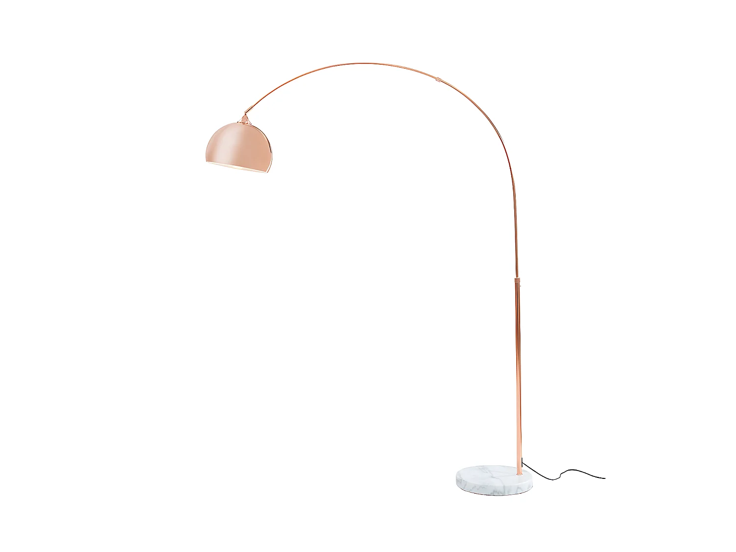Grande lampada da terra ad arco H. 180 cm Metallo e Marmo Rame Stile: Art Déco - OMBRAGE