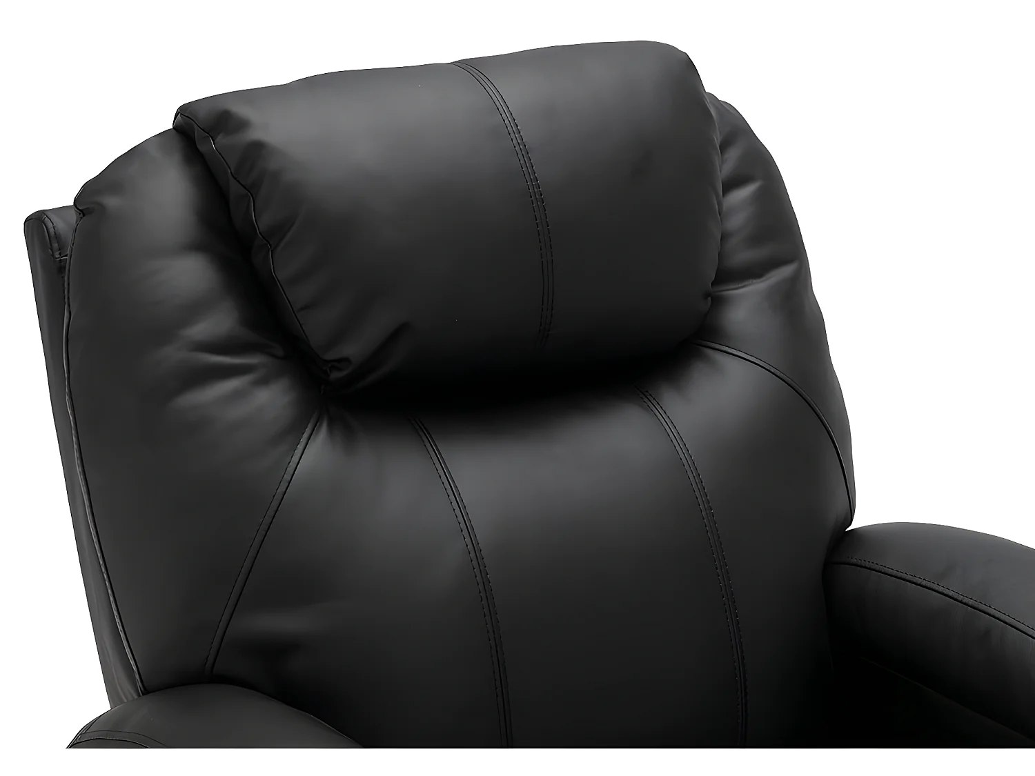 Sillón de masaje SILVANO de piel sintética - Negro