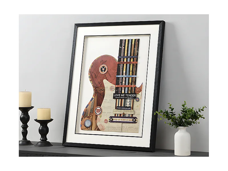 Bild Collage 3D-Effekt mit schwarzem Rahmen - 50 x 70 cm - Mehrfarbig - HERO