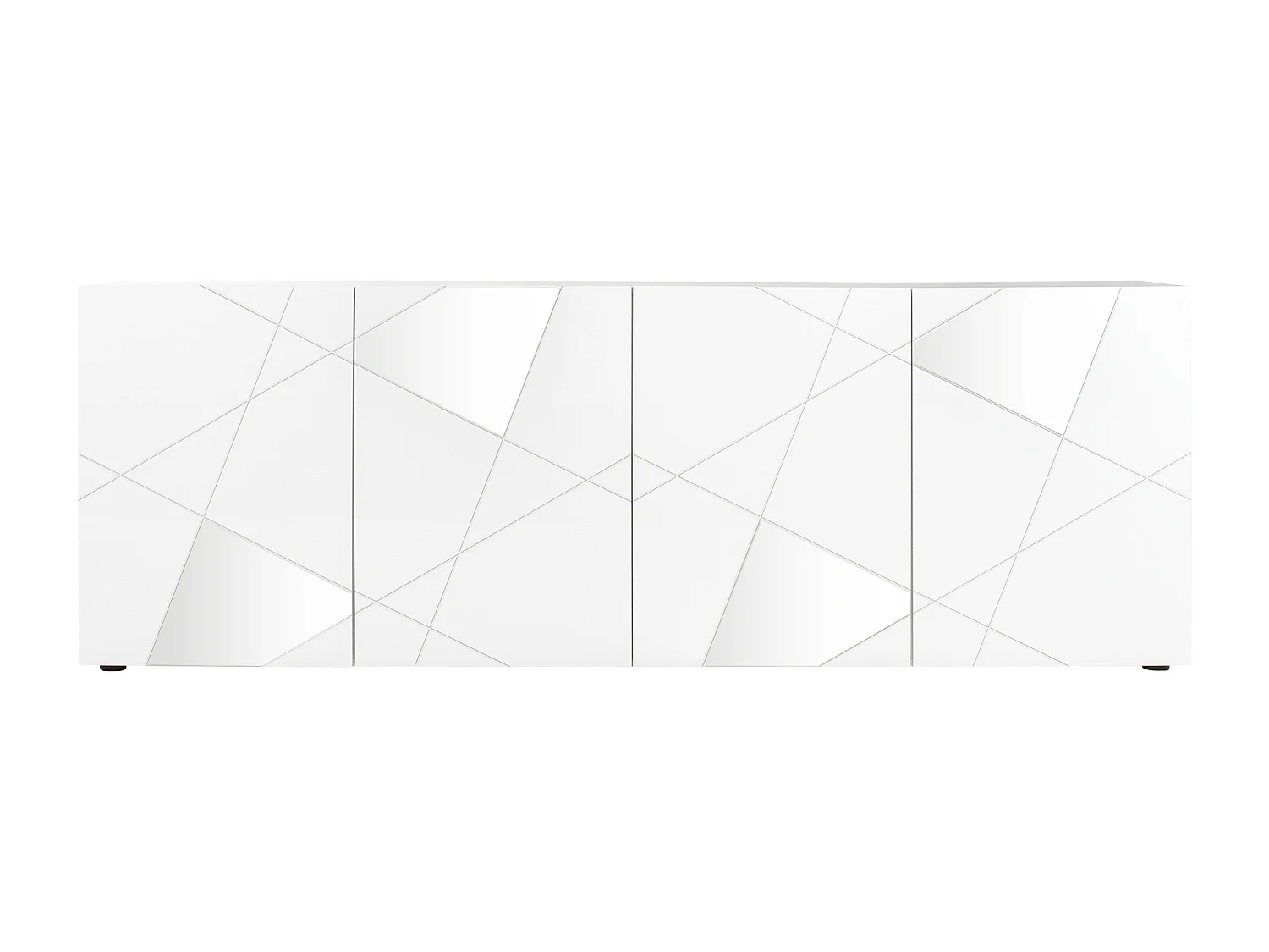 Komoda CANTIANO – 4-drzwiowy – kolor biały lakierowany