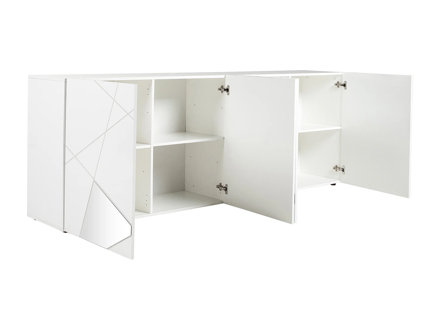 Sideboard mit 4 Türen - Weiß lackiert - CANTIANO