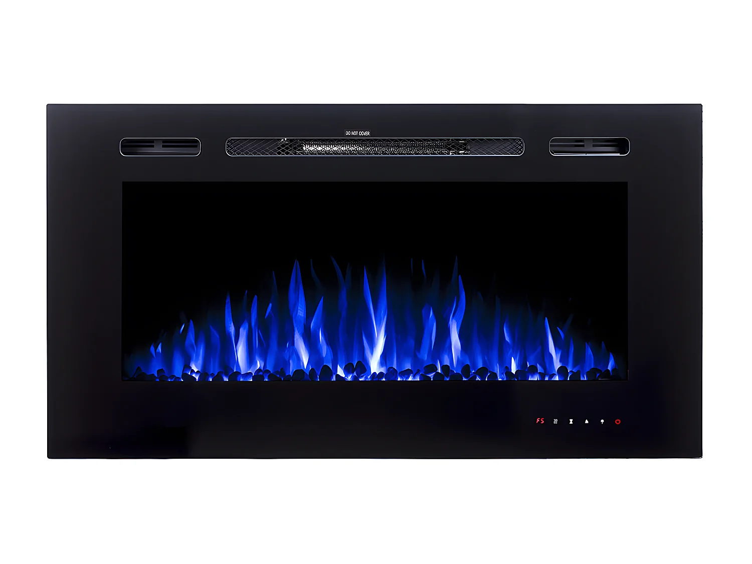 Lareira elétrica de parede de C101,6 x L14 x A54,4 cm cor preto - CALBUCO