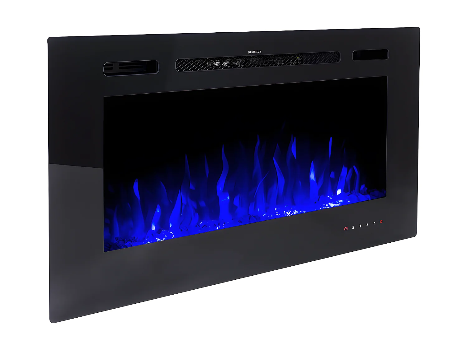 Lareira elétrica de parede de C101,6 x L14 x A54,4 cm cor preto - CALBUCO