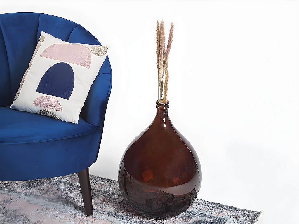 Vase DameJeanne en verre recyclé 34L H.56 cm SILICE Ambre