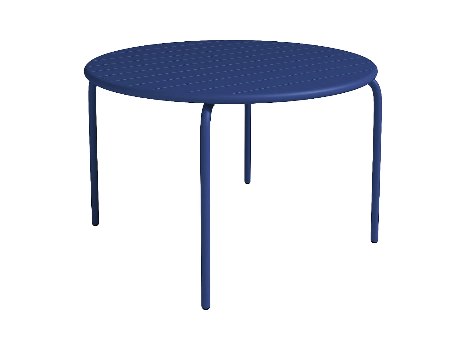 Table de jardin ronde D.110 cm en métal - Bleu nuit - MIRMANDE de MYLIA