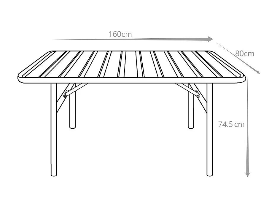 Table de jardin L.160 cm en métal - Bleu nuit - MIRMANDE de MYLIA