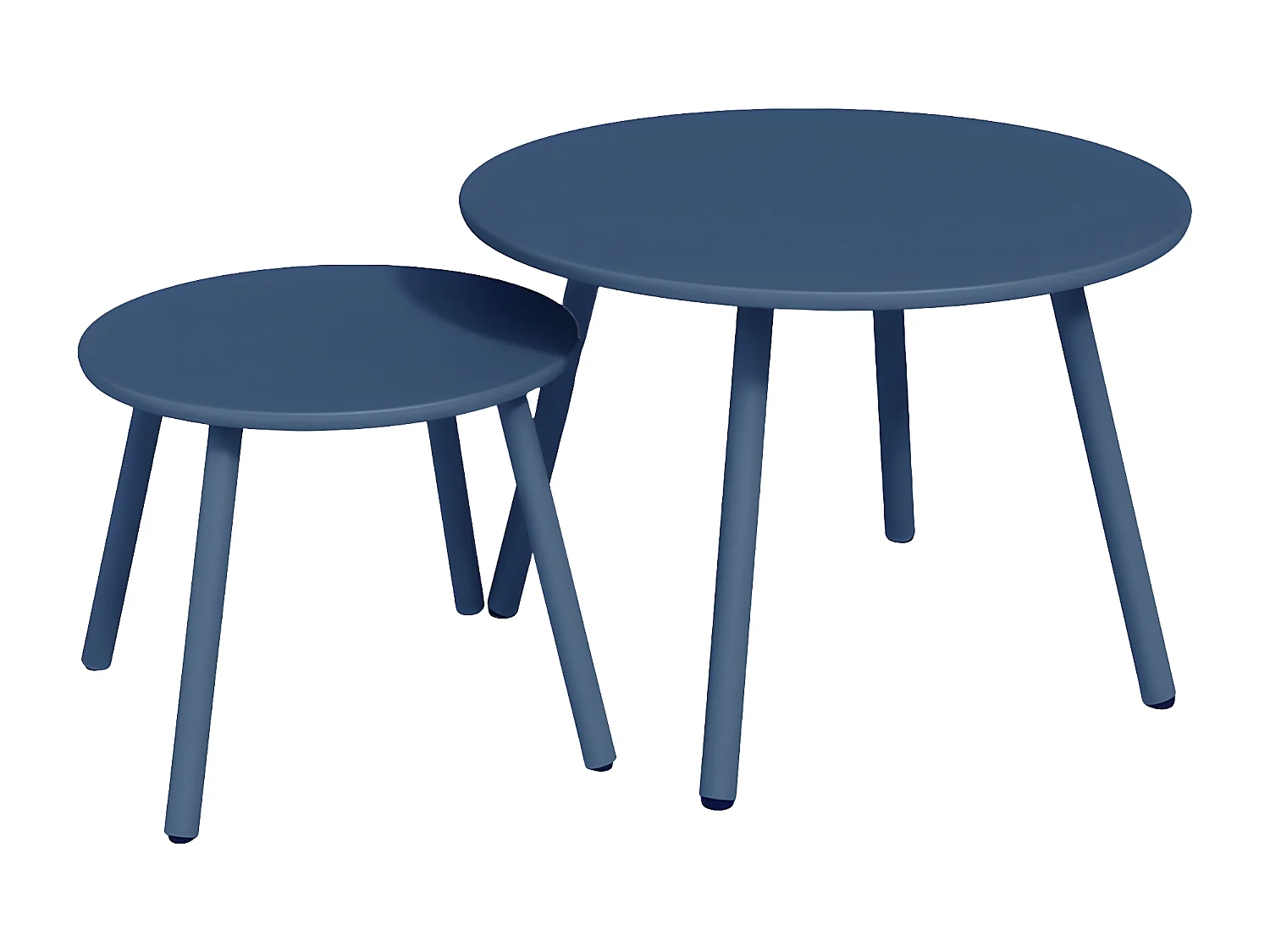 Tables gigognes de jardin en métal - Bleu nuit - MIRMANDE de MYLIA