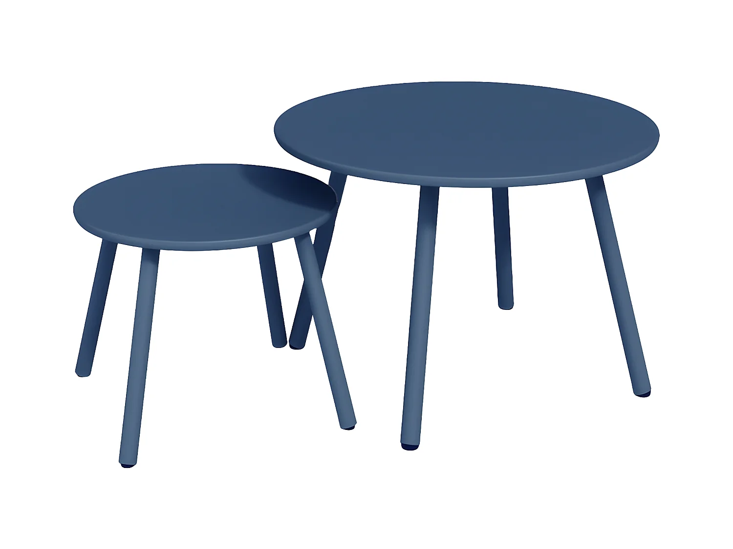 Tables gigognes de jardin en métal - Bleu nuit - MIRMANDE de MYLIA