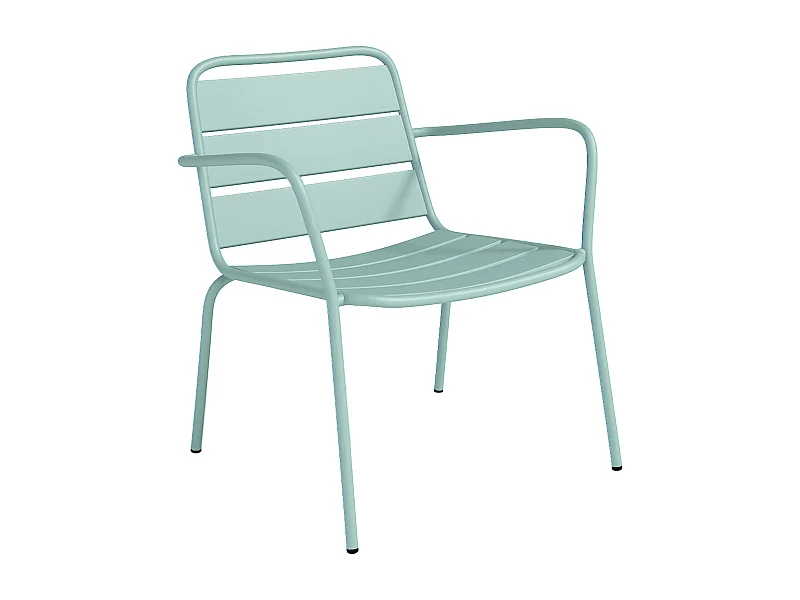 Gartensessel stapelbar - Metall - Mandelgrün - MIRMANDE von MYLIA