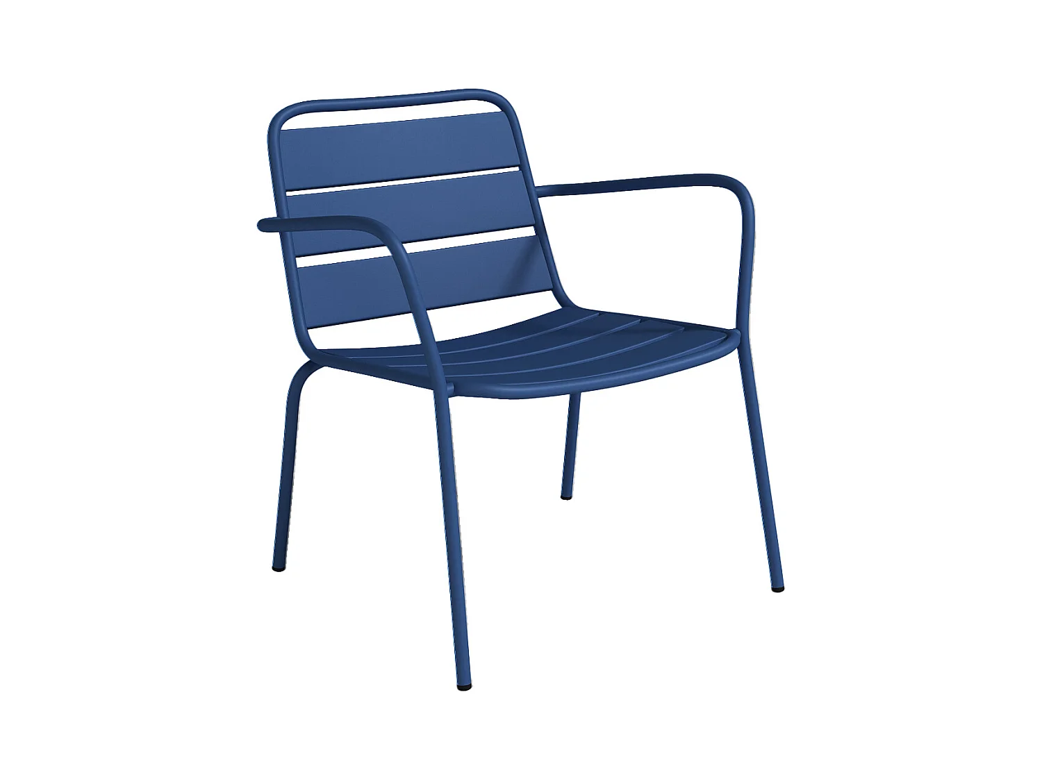Lage tuinfauteuil MIRMANDE - Metaal - Donkerblauw