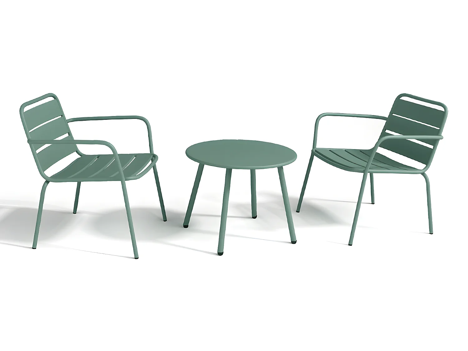 Garten-Beistelltisch - Metall - Hellgrün - MIRMANDE von MYLIA