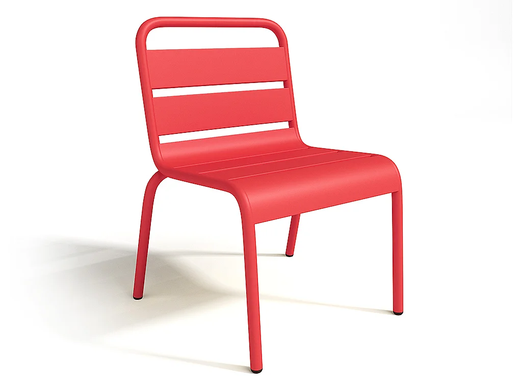 Chaise de jardin empilable pour enfants en métal - Rouge - POPAYAN de MYLIA