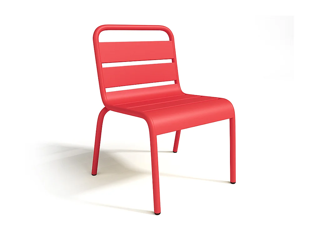 Chaise de jardin empilable pour enfants en métal - Rouge - POPAYAN de MYLIA